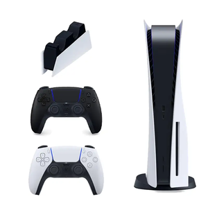 کنسول بازی سونی مدل PlayStation 5 دیسک خور + دسته مشکی + پایه شارژ دسته