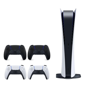 کنسول بازی سونی مدل PlayStation 5 دیجیتال + یک دسته سفید + دو دسته مشکی