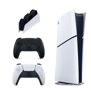 کنسول بازی سونی مدل PlayStation 5 Slim دیجیتال + یک دسته مشکی + پایه شارژ دسته