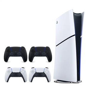 کنسول بازی سونی مدل PlayStation 5 Slim دیجیتال + یک دسته سفید + دو دسته مشکی