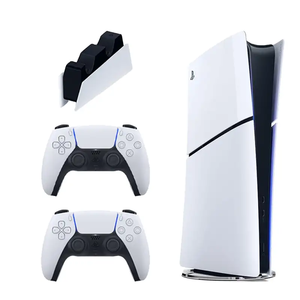 کنسول بازی سونی مدل PlayStation 5 Slim دیجیتال + یک دسته سفید + پایه شارژ دسته
