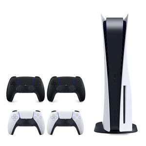 کنسول بازی سونی مدل PlayStation 5 دیسک خور + یک دسته سفید + دو دسته مشکی