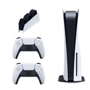 کنسول بازی سونی مدل PlayStation 5 دیسک خور + دسته سفید + پایه شارژ دسته